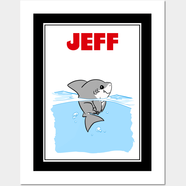 Jeff The Landshark (Jaws Parody) Wall Art by dumb stuff, fun stuff